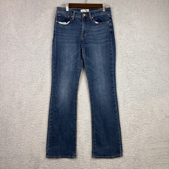 Lucky Brand Denim - Lucky Brand Jeans Womens 6/28 Blue Sweet Mid Rise Boot Cut Dark Wash Stretch